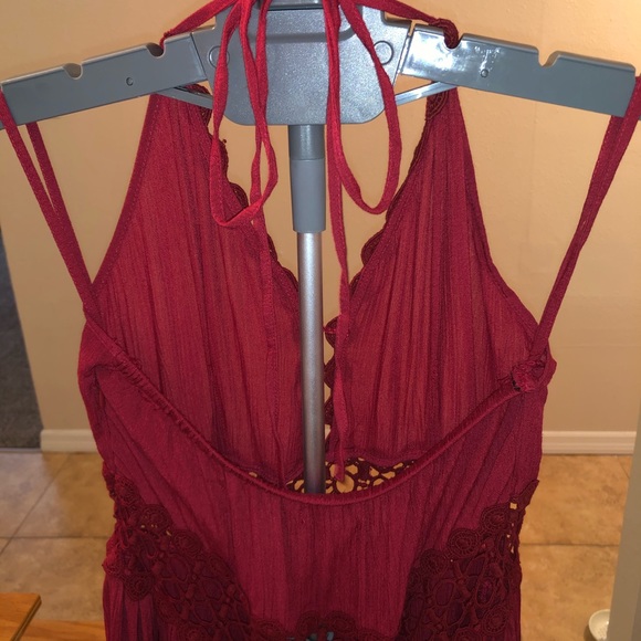 Long Red Beach Dress - Picture 3 of 6